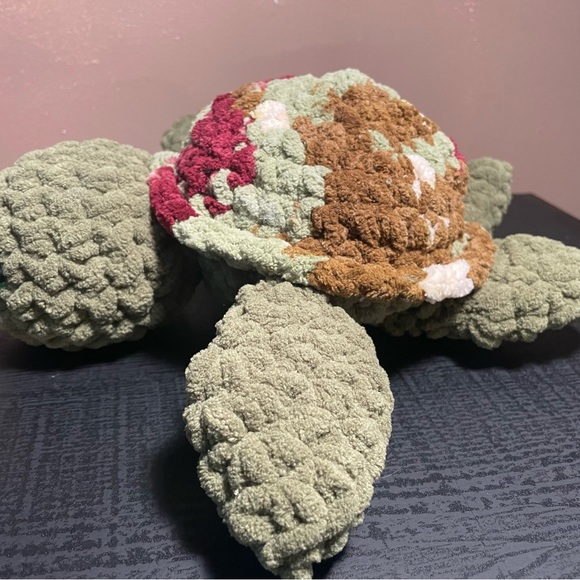Turtle Plush - Handmade Multi colour Shell - Picture 2 of 4